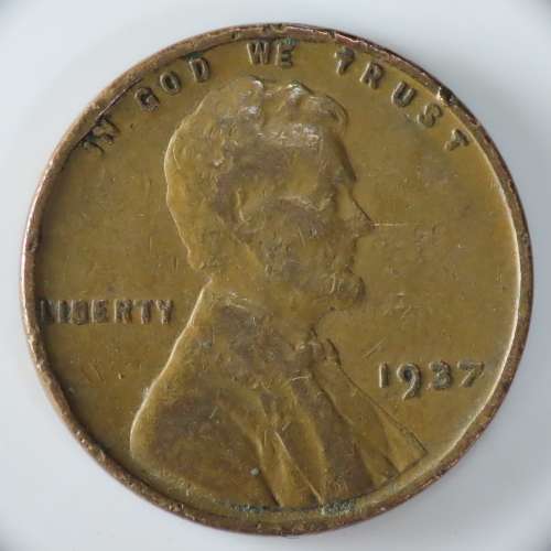 USA , 1937 Lincoln Cent, Wheat Penny , Philadelphia Mint