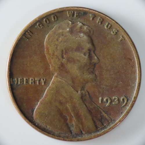 USA , 1939 Lincoln Cent, Wheat Penny , Philadelphia Mint