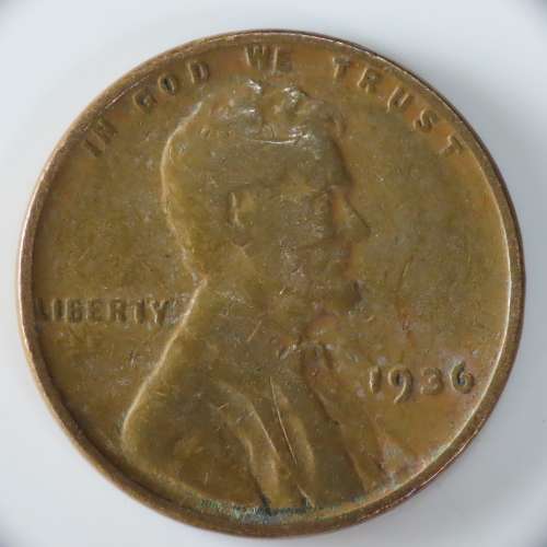 USA , 1936 Lincoln Cent, Wheat Penny , Philadelphia Mint