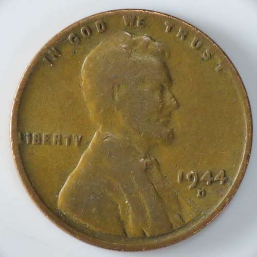 USA , 1944 D Lincoln Cent, Wheat Penny , Denver Mint