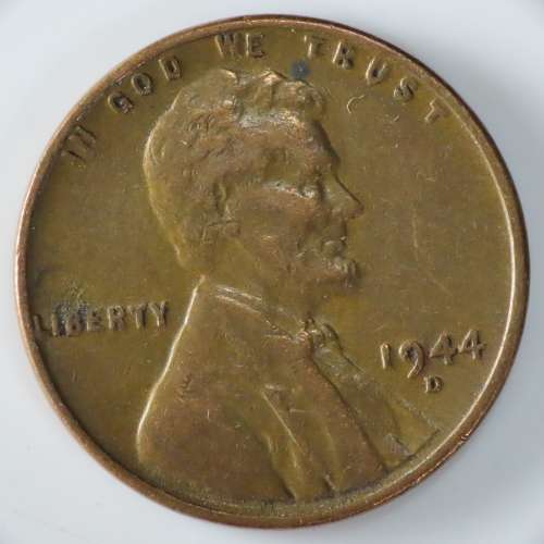 USA , 1944 D Lincoln Cent, Wheat Penny , Denver Mint