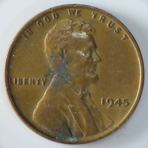 USA , 1945 Lincoln Cent, Wheat Penny , Philadelphia Mint