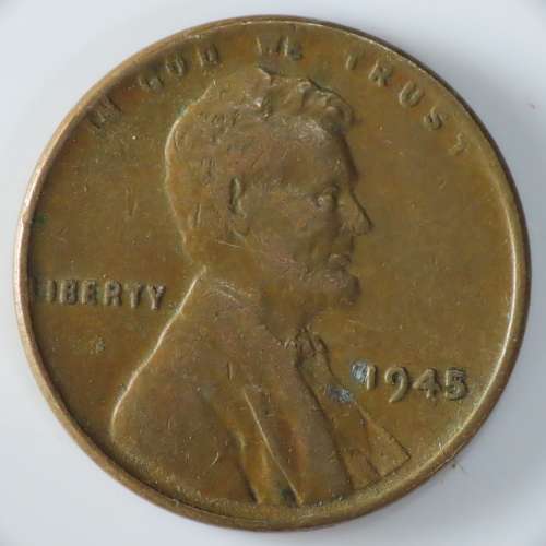 USA , 1945 Lincoln Cent, Wheat Penny , Philadelphia Mint