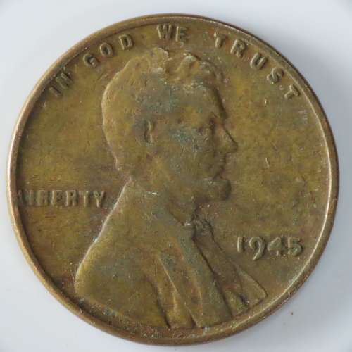 USA , 1945 Lincoln Cent, Wheat Penny , Philadelphia Mint