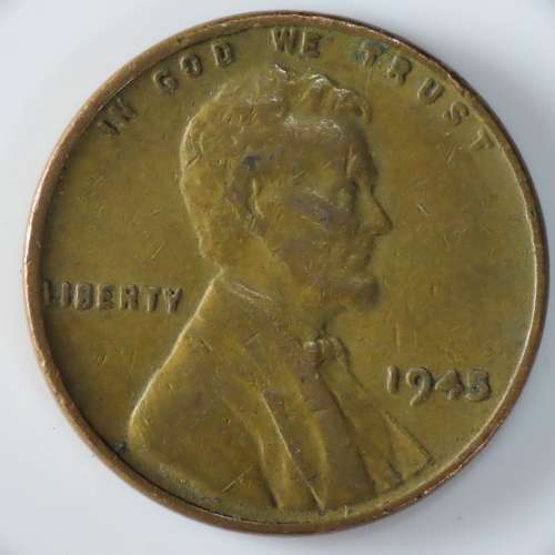 USA , 1945 Lincoln Cent, Wheat Penny , Philadelphia Mint