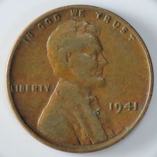USA , 1941 Lincoln Cent, Wheat Penny , Philadelphia Mint