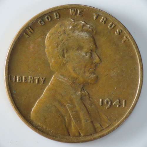 USA , 1941 Lincoln Cent, Wheat Penny , Philadelphia Mint