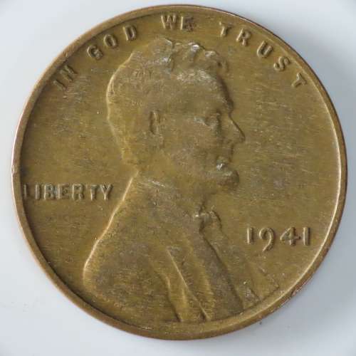 USA , 1941 Lincoln Cent, Wheat Penny , Philadelphia Mint