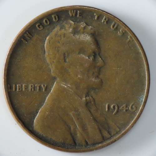 USA , 1946 Lincoln Cent, Wheat Penny , Philadelphia Mint