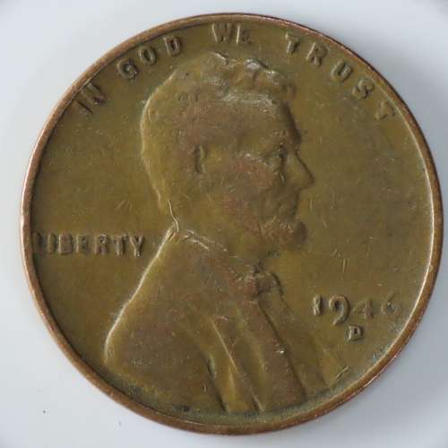 USA , 1946 D Lincoln Cent, Wheat Penny , Denver Mint