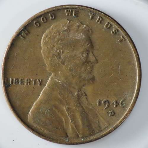 USA , 1946 D Lincoln Cent, Wheat Penny , Denver Mint