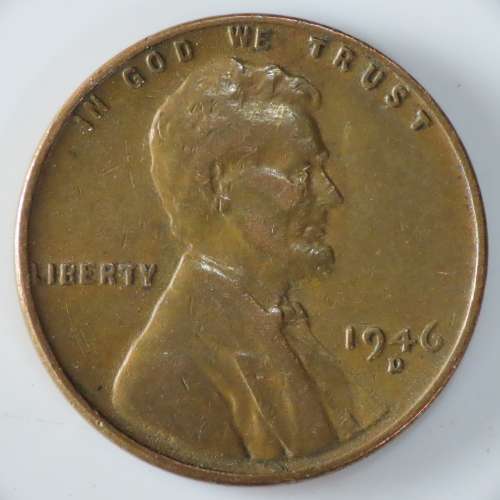 USA , 1946 D Lincoln Cent, Wheat Penny , Denver Mint