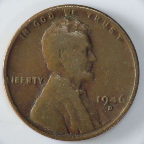 USA , 1946 D Lincoln Cent, Wheat Penny , Denver Mint