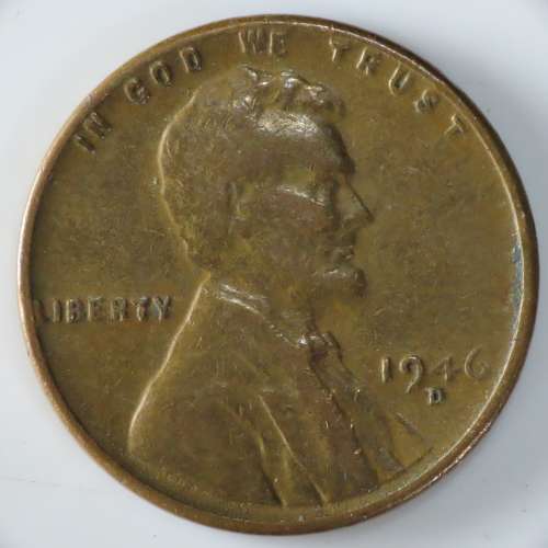 USA , 1946 D Lincoln Cent, Wheat Penny , Denver Mint