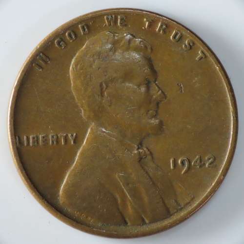 USA , 1942 Lincoln Cent, Wheat Penny , Philadelphia Mint