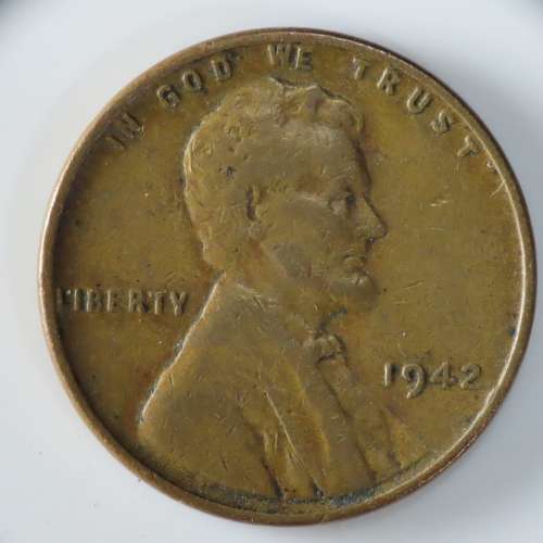 USA , 1942 Lincoln Cent, Wheat Penny , Philadelphia Mint