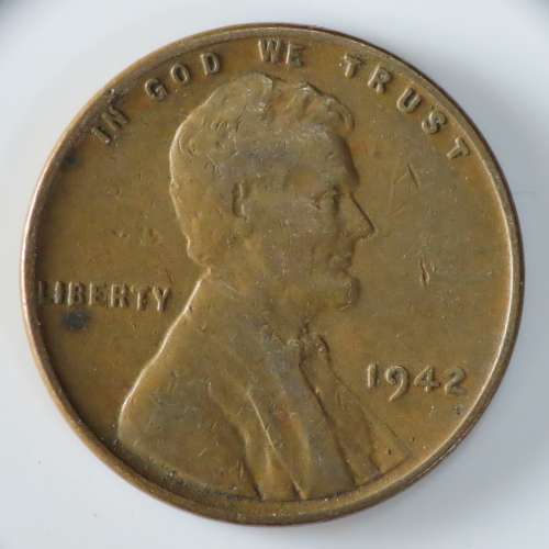 USA , 1942 Lincoln Cent, Wheat Penny , Philadelphia Mint