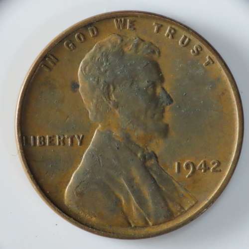 USA , 1942 Lincoln Cent, Wheat Penny , Philadelphia Mint