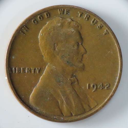 USA , 1942 Lincoln Cent, Wheat Penny , Philadelphia Mint