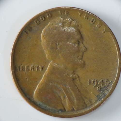 USA , 1945 S Lincoln Cent, Wheat Penny , San Francisco Mint