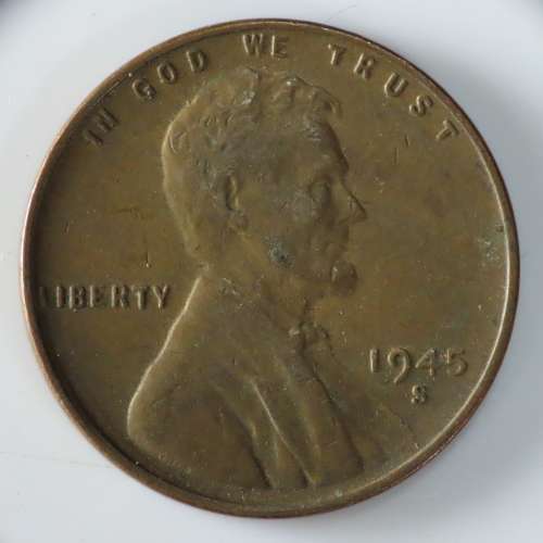 USA , 1945 S Lincoln Cent, Wheat Penny , San Francisco Mint