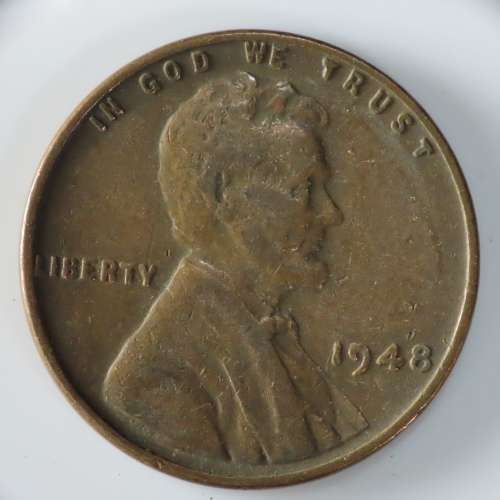 USA , 1948 Lincoln Cent, Wheat Penny , Philadelphia Mint