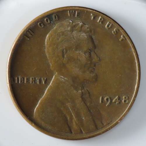 USA , 1948 Lincoln Cent, Wheat Penny , Philadelphia Mint