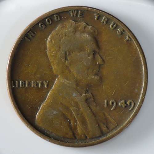 USA , 1949 Lincoln Cent, Wheat Penny , Philadelphia Mint