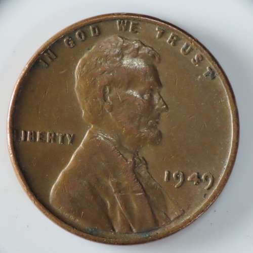 USA , 1949 Lincoln Cent, Wheat Penny , Philadelphia Mint