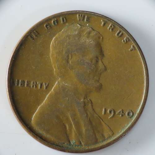 USA , 1940 Lincoln Cent, Wheat Penny , Philadelphia Mint