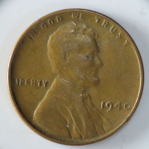 USA , 1940 Lincoln Cent, Wheat Penny , Philadelphia Mint