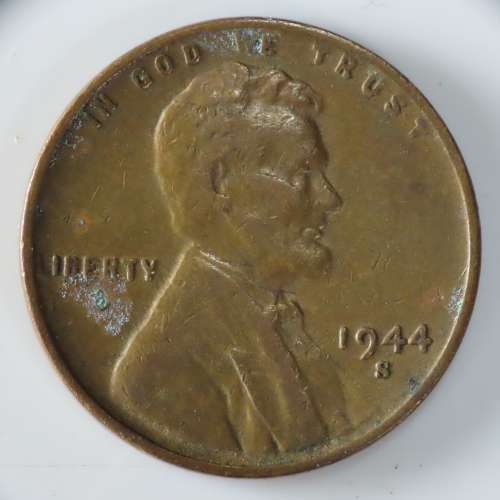 USA , 1944 S Lincoln Cent, Wheat Penny , San Francisco Mint