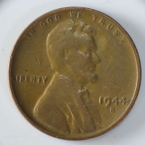 USA , 1944 S Lincoln Cent, Wheat Penny , San Francisco Mint
