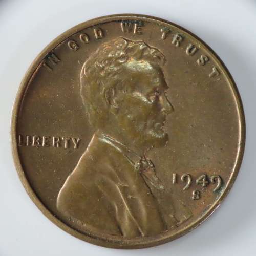 USA , 1949 S Lincoln Cent, Wheat Penny , San Francisco Mint