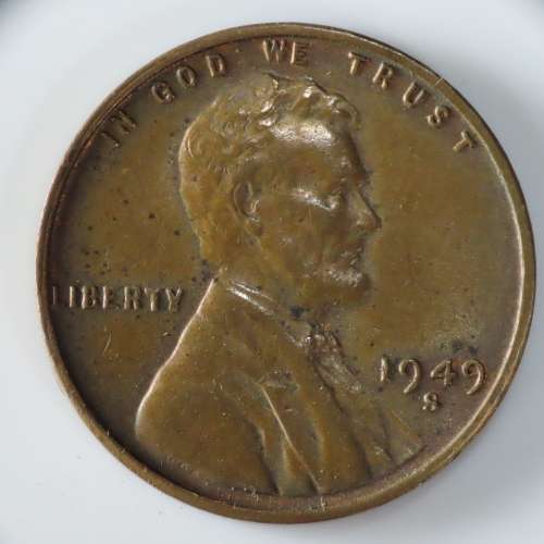 USA , 1949 S Lincoln Cent, Wheat Penny , San Francisco Mint