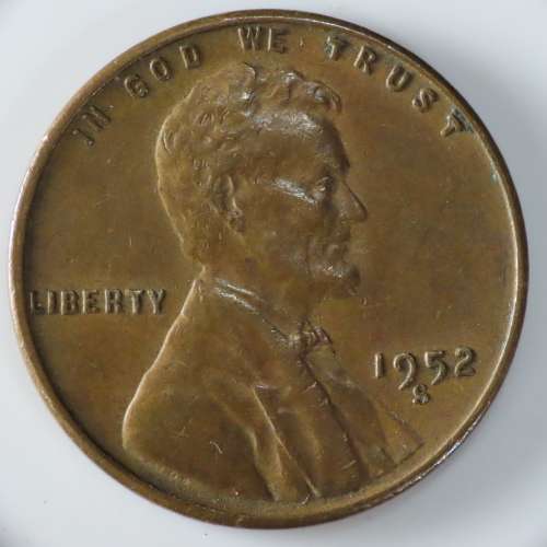 USA , 1952 S Lincoln Cent, Wheat Penny , San Francisco Mint