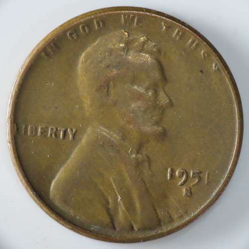 USA , 1951 S Lincoln Cent, Wheat Penny , San Francisco Mint