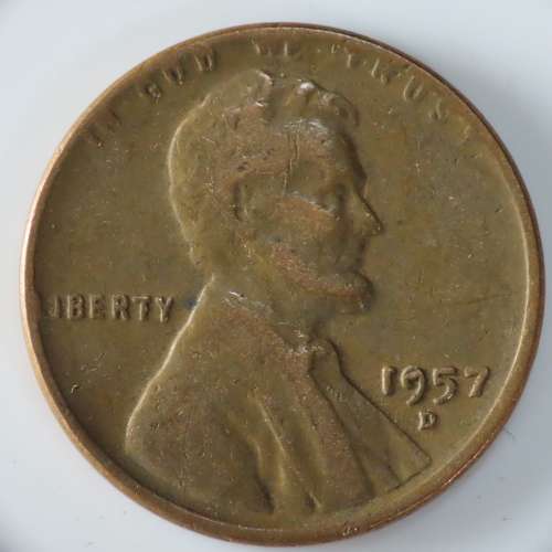 USA , 1957 D Lincoln Cent, Wheat Penny , Denver Mint