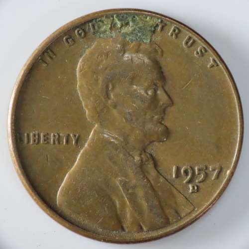 USA , 1957 D Lincoln Cent, Wheat Penny , Denver Mint