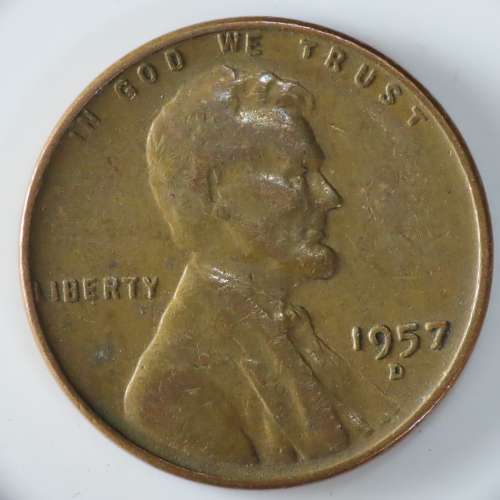 USA , 1957 D Lincoln Cent, Wheat Penny , Denver Mint