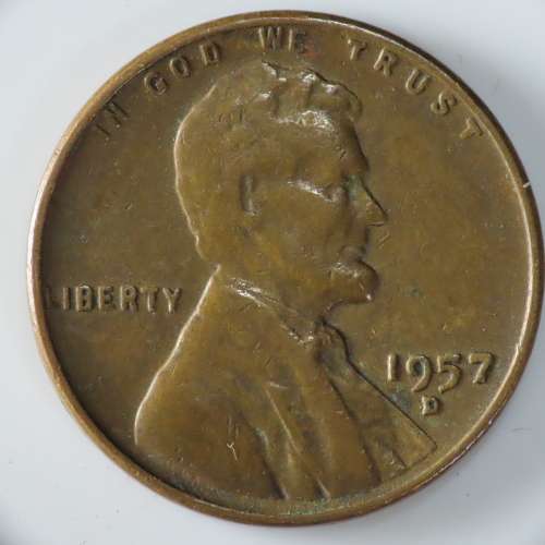 USA , 1957 D Lincoln Cent, Wheat Penny , Denver Mint