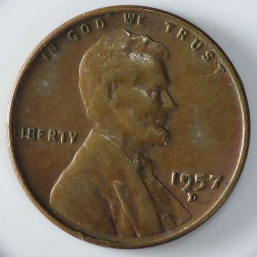 USA , 1957 D Lincoln Cent, Wheat Penny , Denver Mint