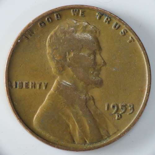 USA , 1953 D Lincoln Cent, Wheat Penny , Denver Mint