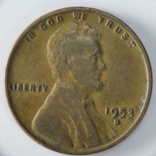 USA , 1953 D Lincoln Cent, Wheat Penny , Denver Mint