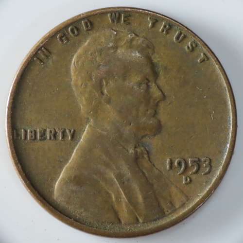 USA , 1953 D Lincoln Cent, Wheat Penny , Denver Mint