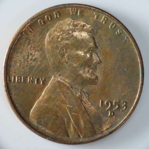 USA , 1953 D Lincoln Cent, Wheat Penny , Denver Mint