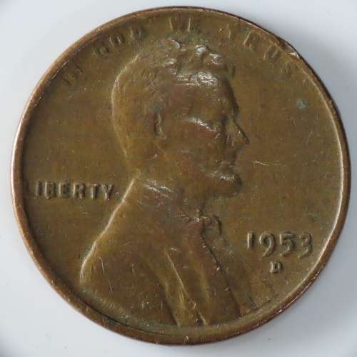 USA , 1953 D Lincoln Cent, Wheat Penny , Denver Mint