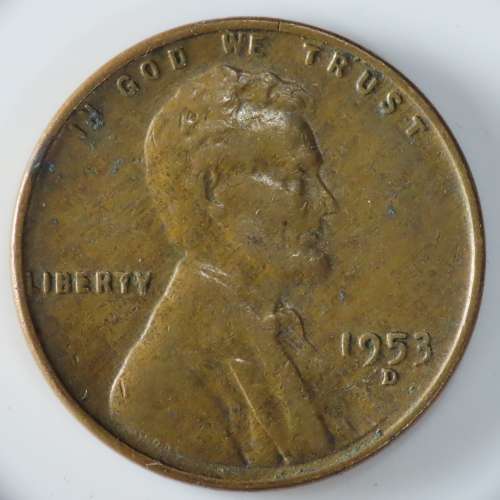 USA , 1953 D Lincoln Cent, Wheat Penny , Denver Mint