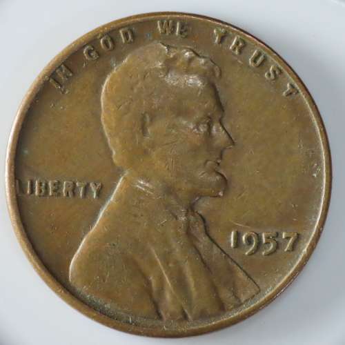 USA , 1957 Lincoln Cent, Wheat Penny , Philadelphia Mint