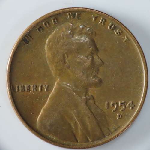 USA , 1954 D Lincoln Cent, Wheat Penny , Denver Mint